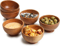Set of 6 Acacia wood small bowls, 4 fl oz 3.2 * 2 inches | Hand carved small by LAVAUXDESIGNS