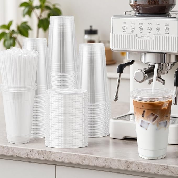 Lamosi 100 Pack 20 oz Clear Plastic Cups - Image 4