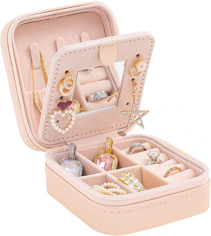 KElofoN Travel jewelry case Travel jewelry box Travel Jewelry Organizer Small by KElofoN