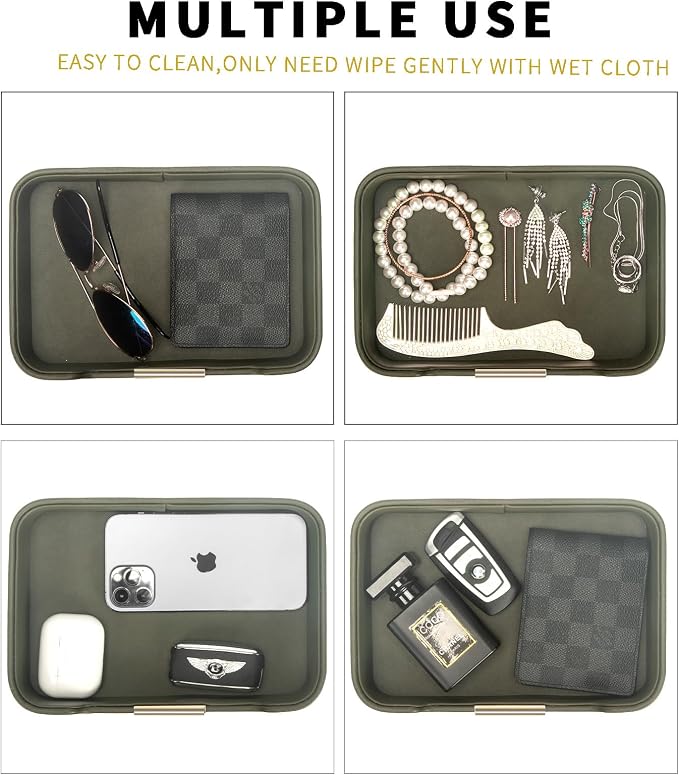 Luxury Leather Tray Organizer, Valet Tray Key Bowl | Key Catchall Tray - Image 2