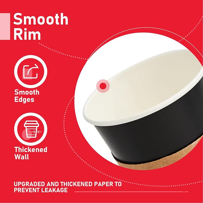 Coffee Cups with Lids 16 oz 100 Pack, Sleeves and Stirring Sticks, To Go Cups - Image 8