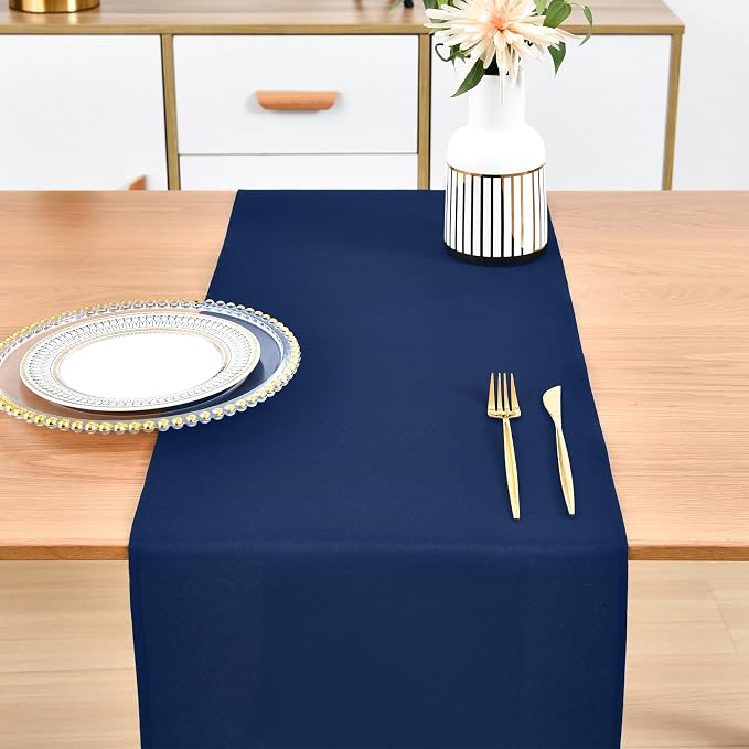 Farmhouse Navy Blue Table Runner Dining Table Runners 72 Inches Long Coffee - Image 7