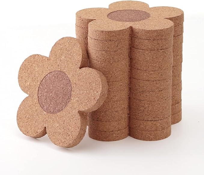 12PCS 3/8" Thick Cork Coasters for Drinks, Absorbent and Reusable Coaster Set - Image 9