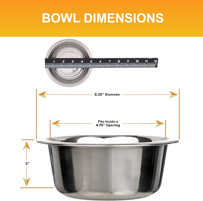 Neater Pet Brands 2.2 Cup Stainless Steel Dog Bowls, Dog Food Bowl & Water Bowl - Image 3