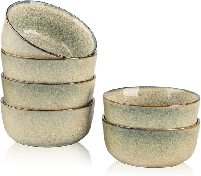 AmorArc Cereal Bowls Set of 6 for Kitchen, 26oz Stoneware Soup Bowls Set for - Image 7