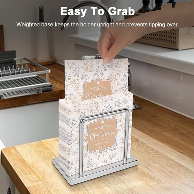 Livabber Napkin Holder, Metal Napkin Storage Modern Freestanding Tissue Paper - Image 5