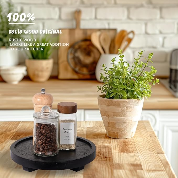 Round Decorative Tray Farmhouse Kitchen Decor Soap Dish, Lightweight, Easy Clean - Image 2