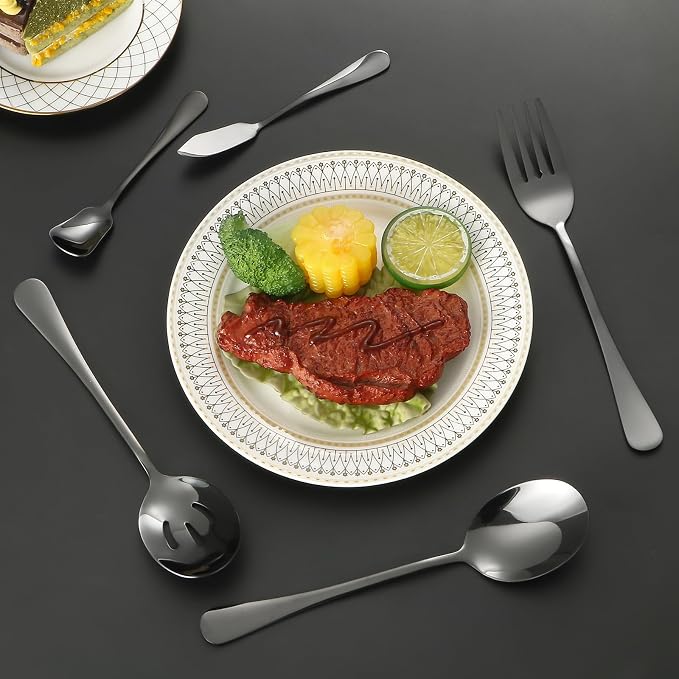 Lazycorner 53 Piece Black Silverware Set - Image 6