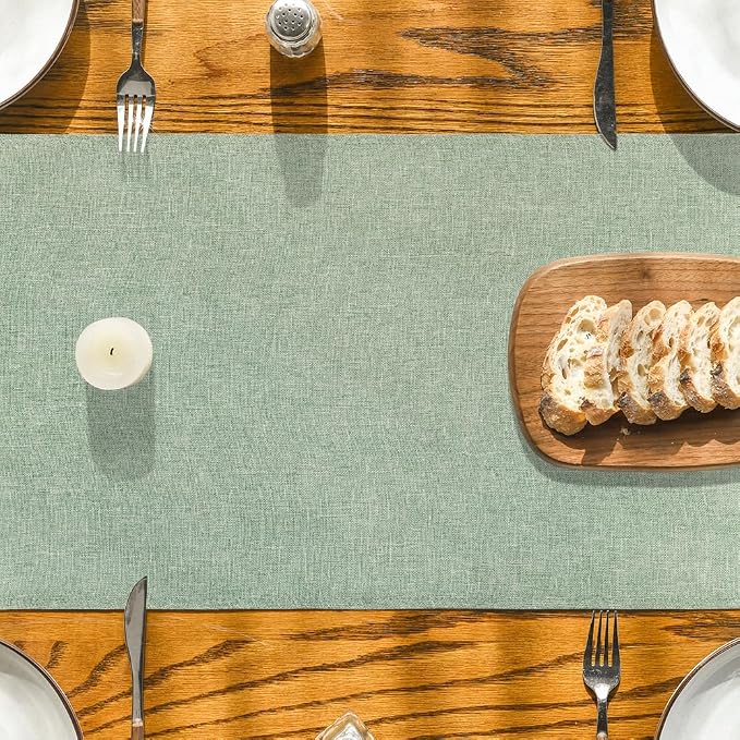 Artoid Mode Sage Green Table Runner, Seasonal Spring Summer Washable Kitchen - Image 8