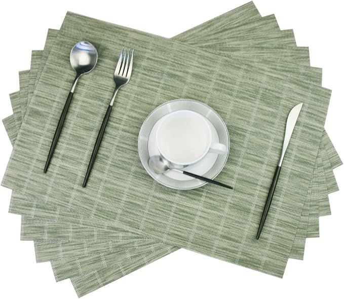 PIGCHCY Countryside Placemats Set of 6 Woven Heat Resistant Placemats Washable - Image 6
