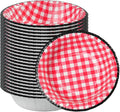 50 Pcs Small Paper Bowls 8 oz Red Gingham Bowls Disposable Microwave and by DTFMZOV