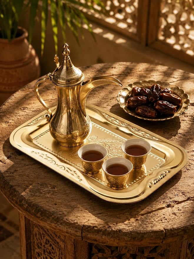 4-Pack Gold Serving Trays Set - Image 6