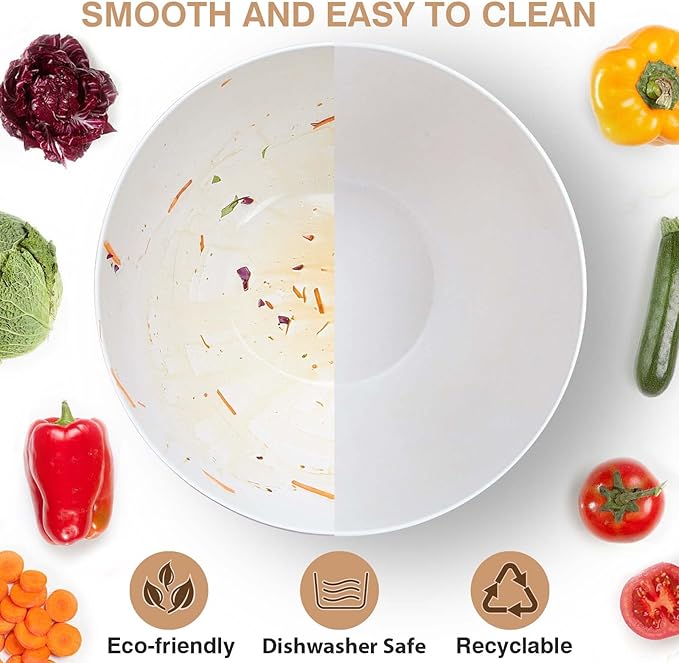 12.6" Extra Large Salad Serving Bowl Set - Image 4