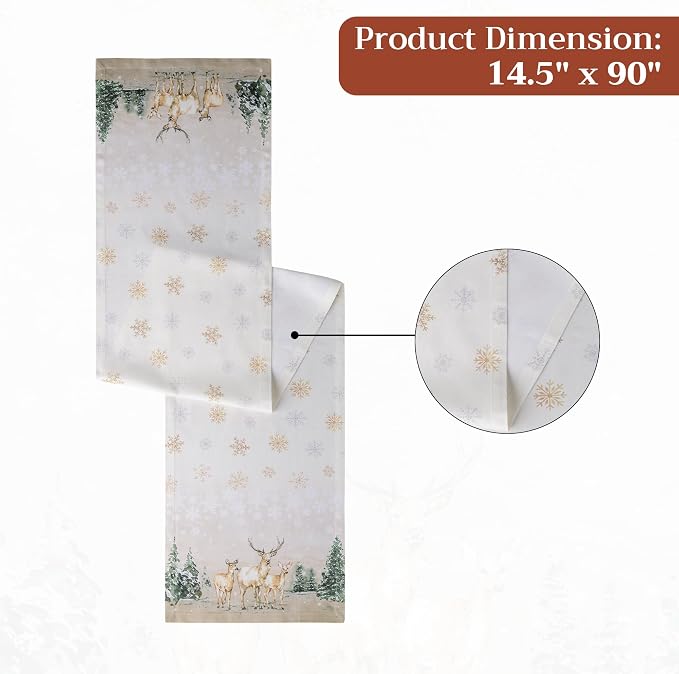 Maison d' Hermine Table Runner 100% Cotton 14.50" x 90" | Table Runners 90 - Image 7
