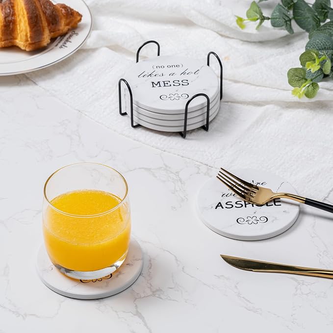 6Pcs Absorbent Coasters Set - Image 6