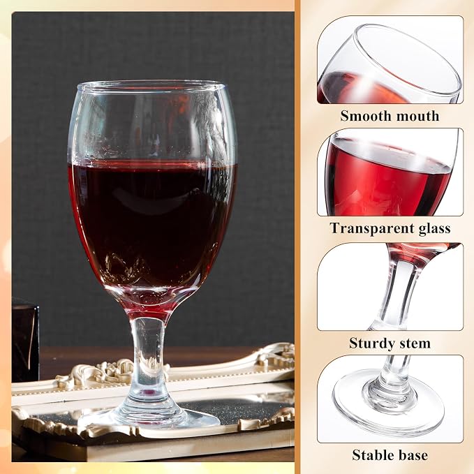 Patelai Set of 18 Water Goblet, 16 oz Clear Drinking Glasses Bulk Dishwasher - Image 3