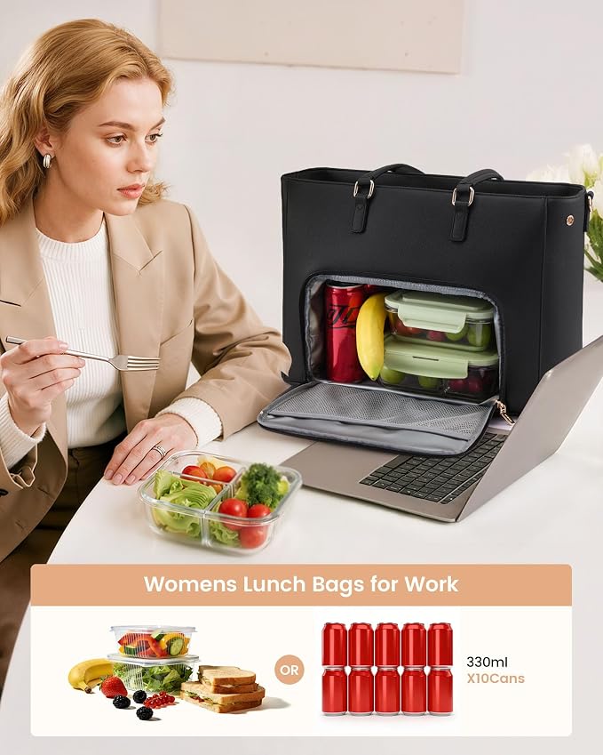LOVEVOOK Lunch Tote Bag for Women, 3 in 1 Work Bag - Image 4
