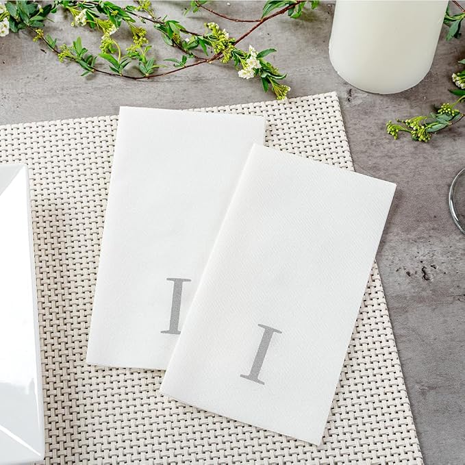 Luxenap 15.8 X 7.9 Inch Linen-Feel Guest Towels, 50 Lettered Hand Towels - Image 6
