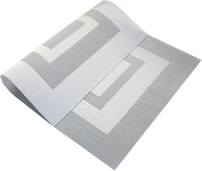 PIGCHCY Placemats Set of 6, Washable Woven Place Mats Vinyl Table Mats Non Slip - Image 4