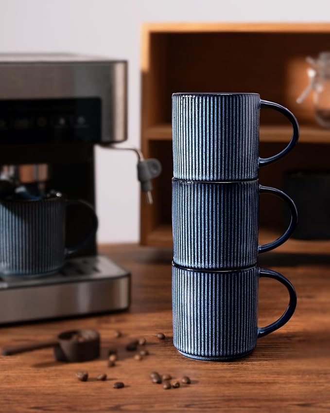 famiware Coffee Mug Set for 6, Star 12 oz Catering Mugs Cup Set - Image 7