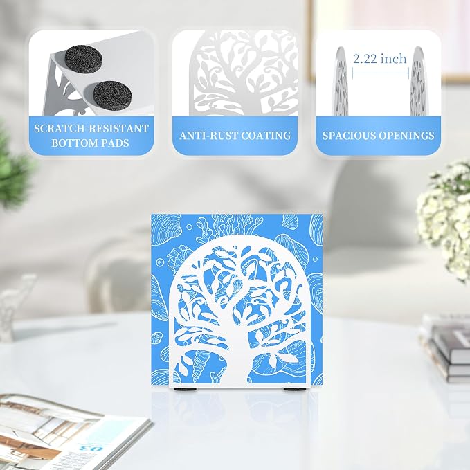White Metal Tree of Life Napkin Holder - Image 6