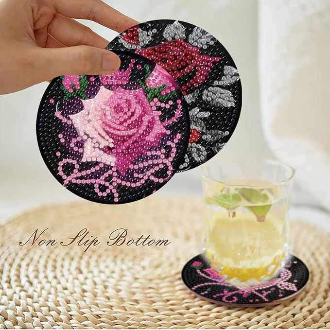 Mrnsiet 8PCS Diamond Art Coasters - Image 2