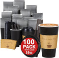 Lamosi 100 Pack 16 oz Coffee Cups, Disposable To Go Paper Cups by BuyNow