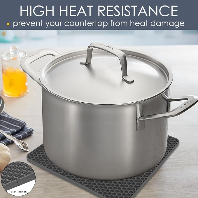 Silicone Trivets for Hot Pots and Pans, Heat Resistant Durable Flexible - Image 2