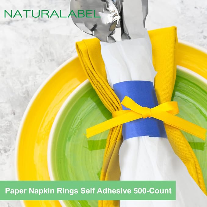 Self-Adhesive Napkin Bands, elegant table setting, - Image 5