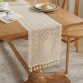 meioro Crochet Lace Table Runner, 12x56 Inch Boho Cotton Table Runners by meioro