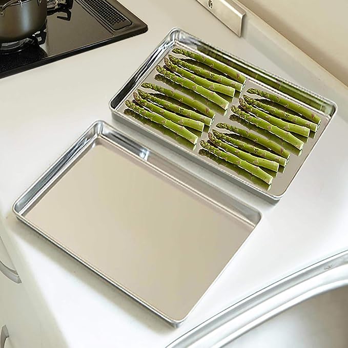 TeamFar Baking Sheets Set of 3, Non-Toxic & Healthy, Mirror Finish & Dishwasher - Image 4