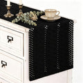 Black Boho Table Runner Farmhouse Macrame Woven Table Runner 12x36 Inch | Small by MLMC