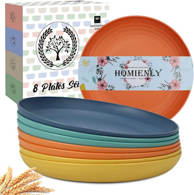 Deep Dinner Plates Set of 8 Alternative by HOMIENLY