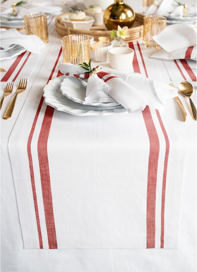 Solino Home 100% Pure Linen Table Runner, 14 x 132 in, console and side tables; by SolinoHome