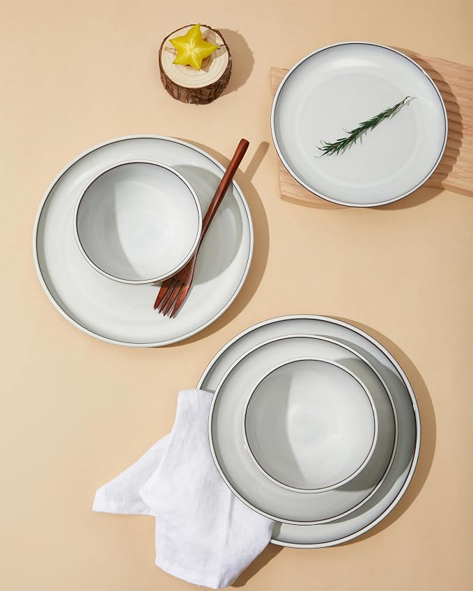 16 Piece Double Bowl Dinnerware Sets - Image 8