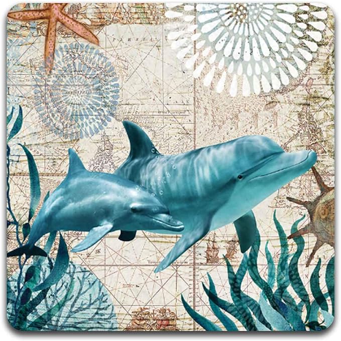 Marine Life Square Coaster Set - Image 4