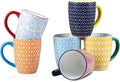 Selamica 16 oz Porcelain Coffee Mugs Set of 6, Coffee Cups Ceramic by Selamica