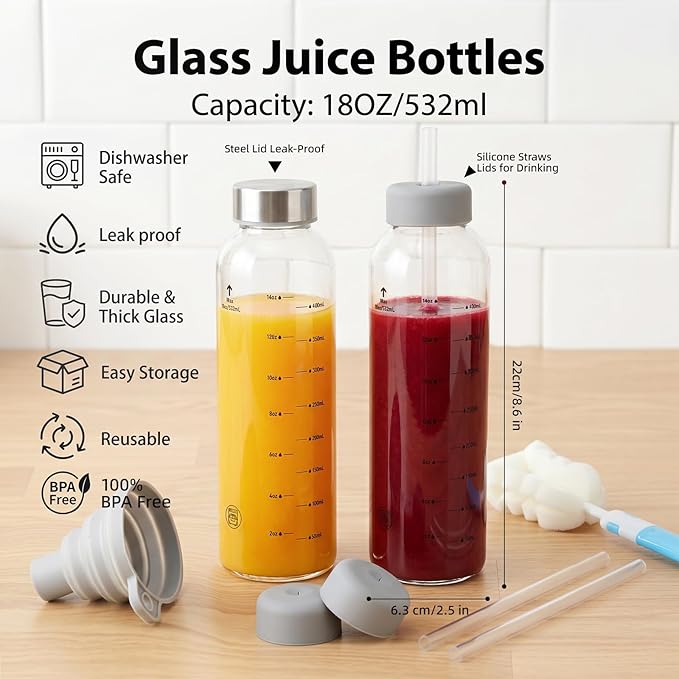 Luxfuel Clear Glass Bottles - Image 3