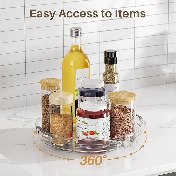 LAMU 4 Pack Lazy Susan Organizer Turntable - Image 5