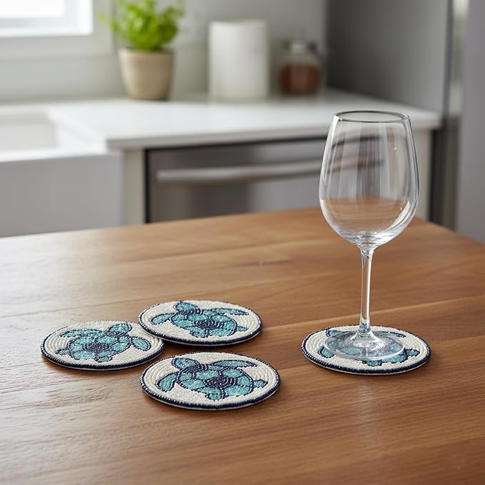 Set of 4 Beaded Farmhouse Coasters - Image 6