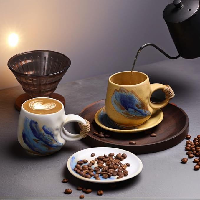 Little handmade ceramic pottery tea cup - Image 8