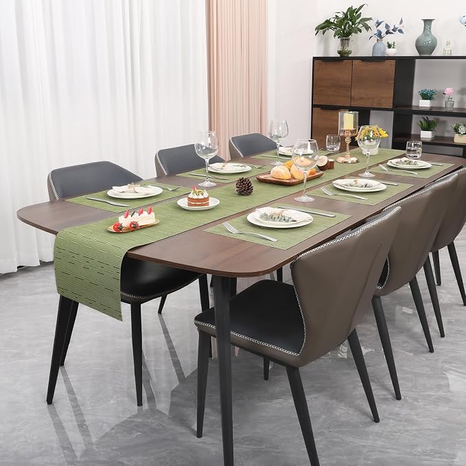 Myir JUN Placemats Set of 8 Kitchen and Dining Table Placemats | Vinyl - Image 8