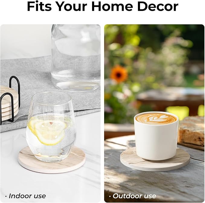 LlFVER Coasters Set of 8, Absorbent Drink Coaster - Image 7