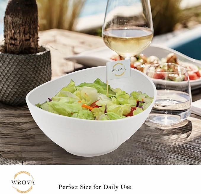 Big Wheat Straw Bowls, Unbreakable Large Salad Bowls, Dishwasher and Microware - Image 7