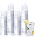 Vplus 150 Pack 12 OZ Silver Rimmed Disposable Plastic Cups by Vplus