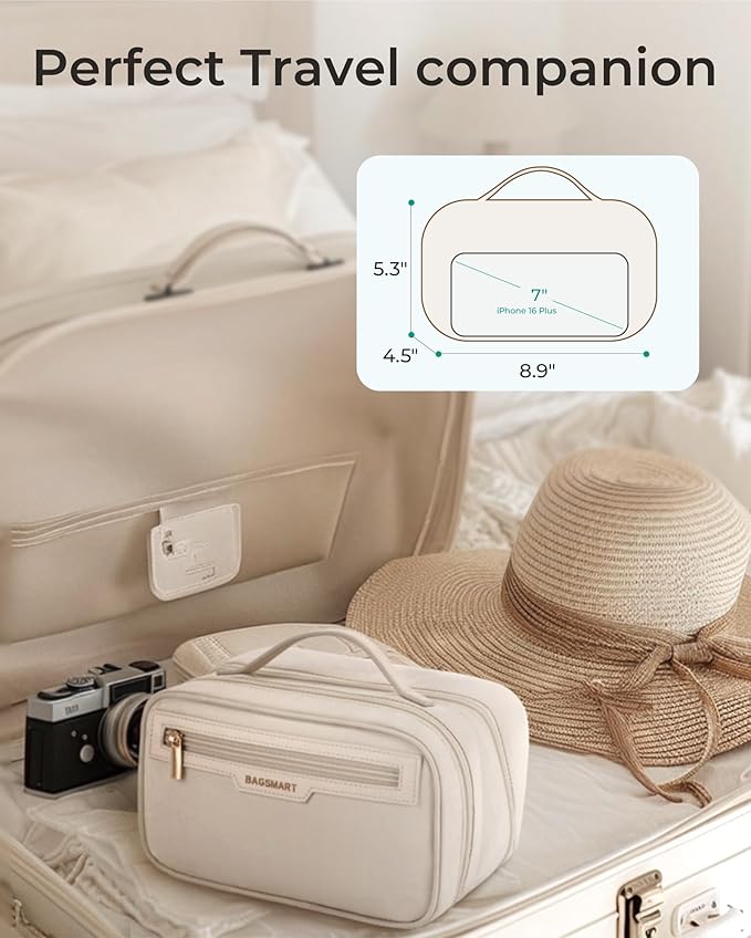 BAGSMART Travel Makeup Bag, Make Up Bag - Image 2