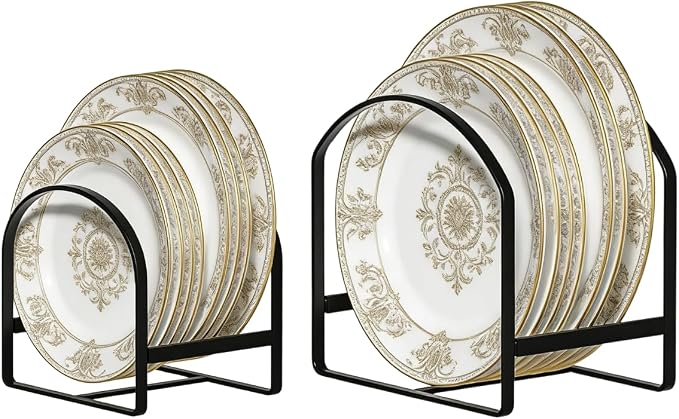 LINFIDITE 2 Pack Kitchen Plate Holder Organizer by LINFIDITE