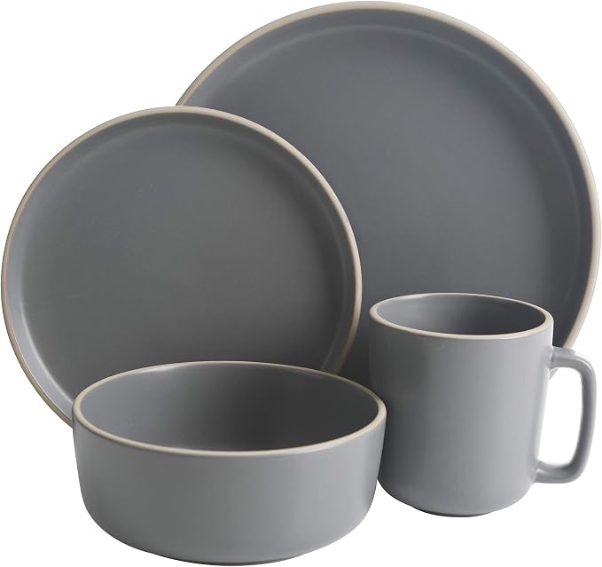 Gibson Home Zuma 16 Piece Round Kitchen Dinnerware Set, Service - Image 2