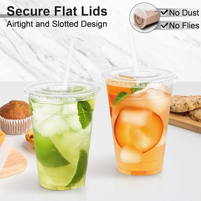 Lamosi 100 Pack 16 oz Clear Plastic Cups - Image 6