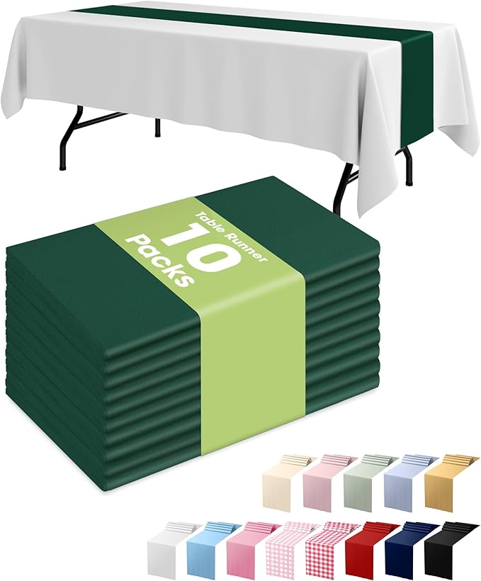 Pureegg Emerald Green Plastic Table Runners by Pureegg